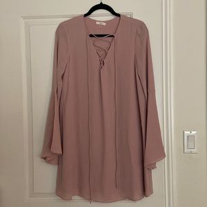 Dusty Rose Long-Sleeved Dress
